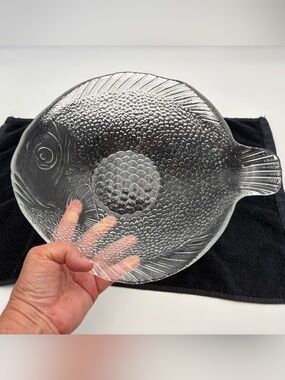 Vintage Arcoroc France Clear Glass Fish Bowl